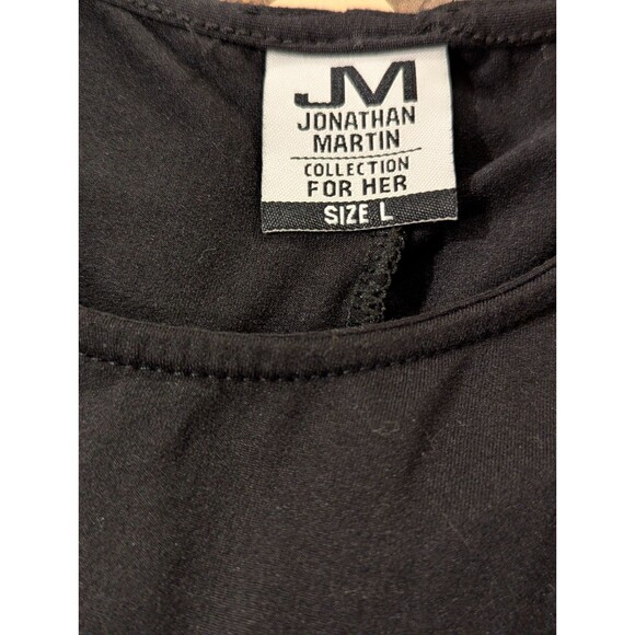 Bodycon Cut-Out Cold Shoulder Black Mini Dress – Size L (Jonathan Martin) - Picture 4 of 5